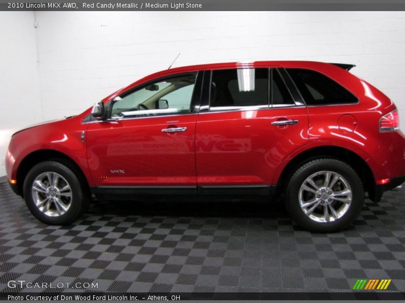 Red Candy Metallic / Medium Light Stone 2010 Lincoln MKX AWD