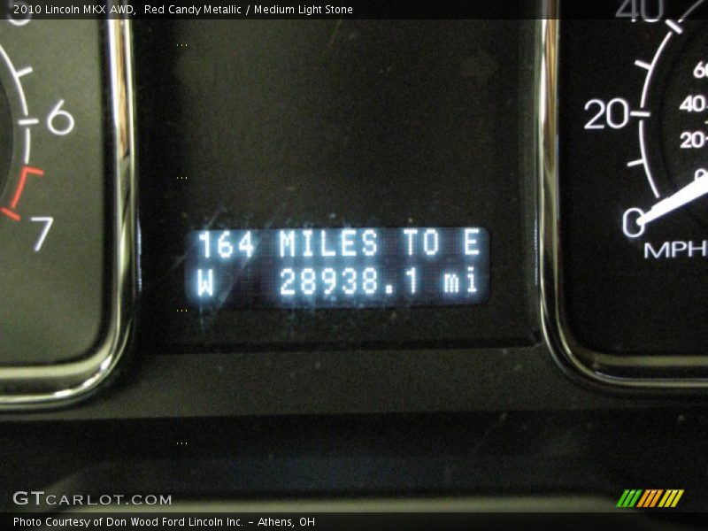 Red Candy Metallic / Medium Light Stone 2010 Lincoln MKX AWD