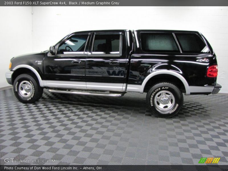 Black / Medium Graphite Grey 2003 Ford F150 XLT SuperCrew 4x4
