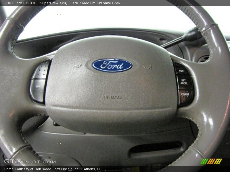 Black / Medium Graphite Grey 2003 Ford F150 XLT SuperCrew 4x4