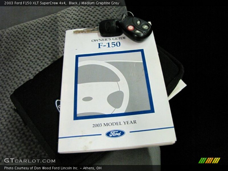 Black / Medium Graphite Grey 2003 Ford F150 XLT SuperCrew 4x4