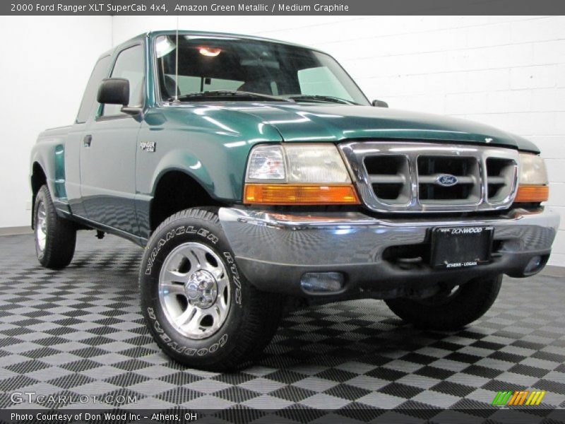 Amazon Green Metallic / Medium Graphite 2000 Ford Ranger XLT SuperCab 4x4