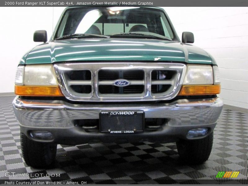 Amazon Green Metallic / Medium Graphite 2000 Ford Ranger XLT SuperCab 4x4