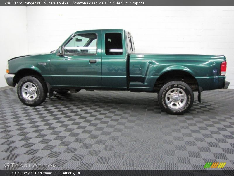Amazon Green Metallic / Medium Graphite 2000 Ford Ranger XLT SuperCab 4x4