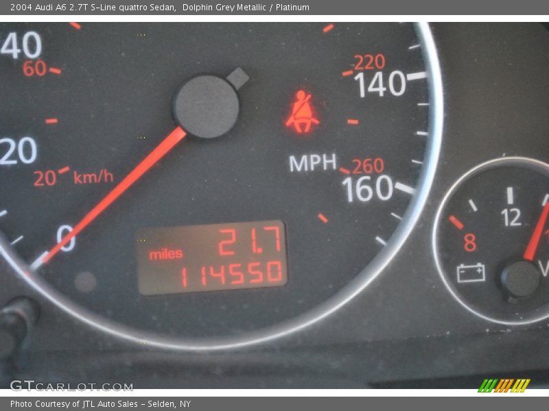 Dolphin Grey Metallic / Platinum 2004 Audi A6 2.7T S-Line quattro Sedan