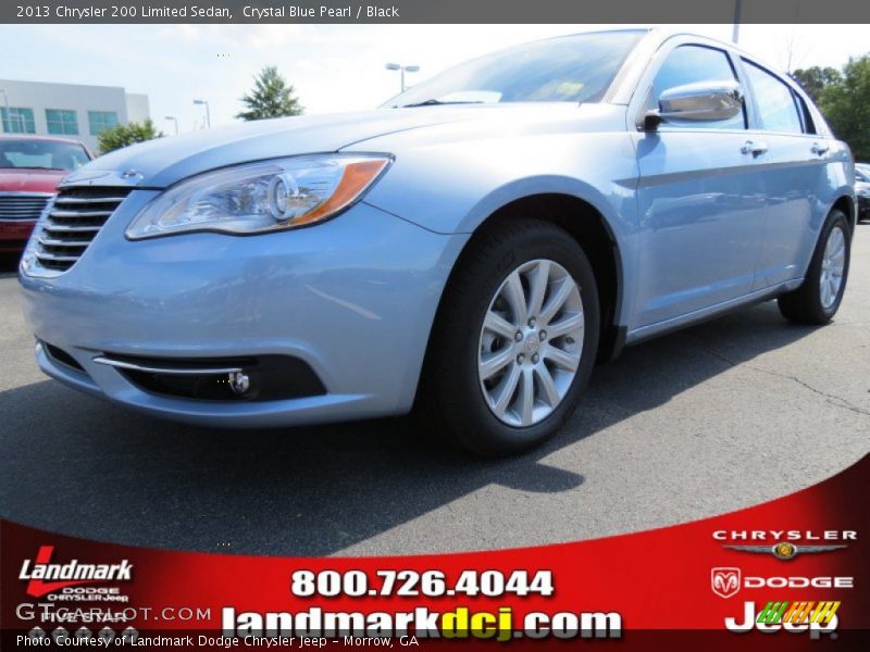 Crystal Blue Pearl / Black 2013 Chrysler 200 Limited Sedan