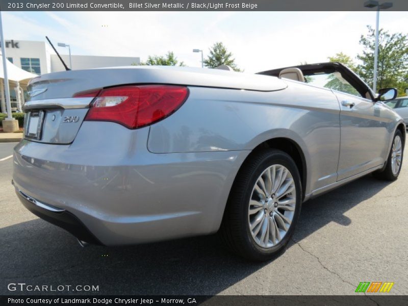 Billet Silver Metallic / Black/Light Frost Beige 2013 Chrysler 200 Limited Convertible