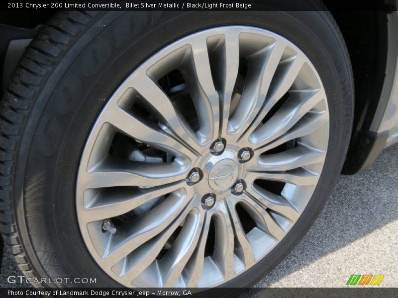 Billet Silver Metallic / Black/Light Frost Beige 2013 Chrysler 200 Limited Convertible