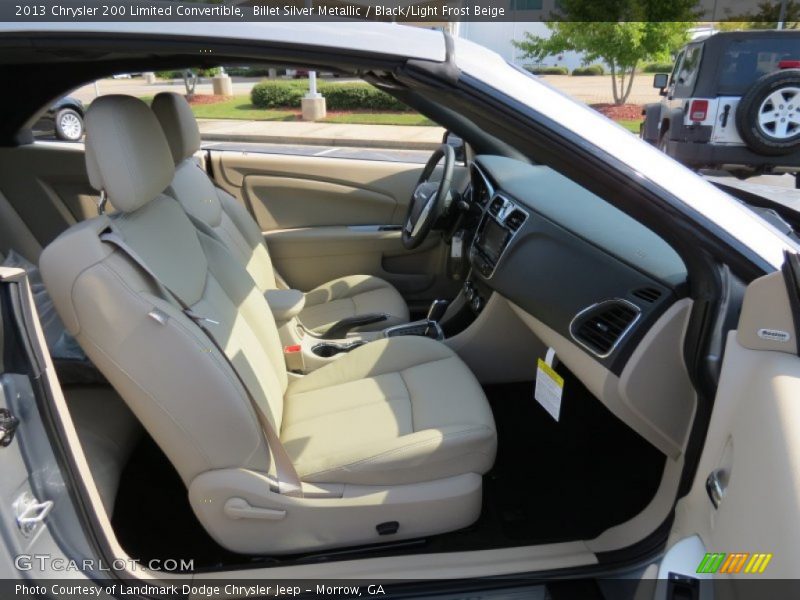 Billet Silver Metallic / Black/Light Frost Beige 2013 Chrysler 200 Limited Convertible