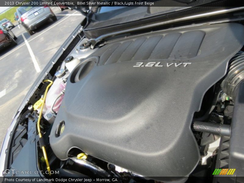 Billet Silver Metallic / Black/Light Frost Beige 2013 Chrysler 200 Limited Convertible