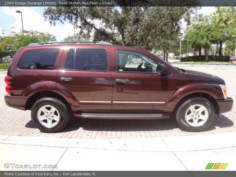 Deep Molten Red Pearl / Khaki 2004 Dodge Durango Limited