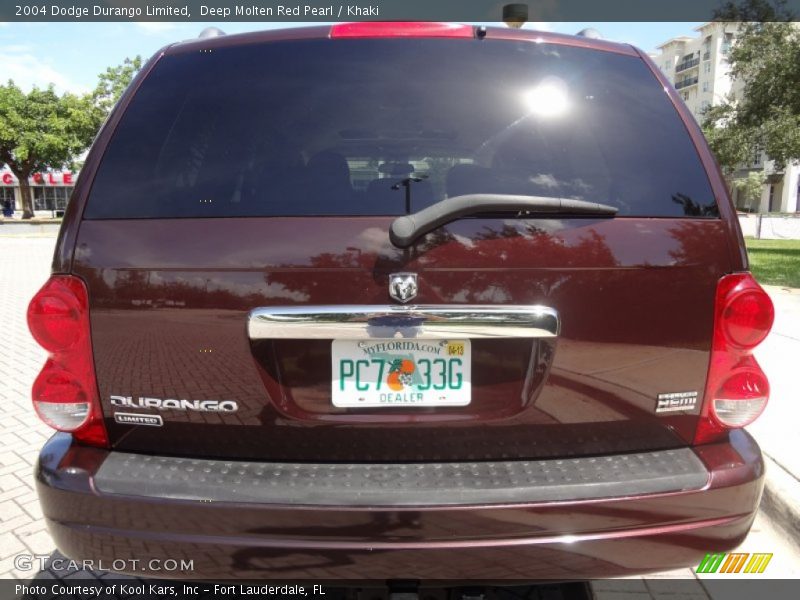 Deep Molten Red Pearl / Khaki 2004 Dodge Durango Limited