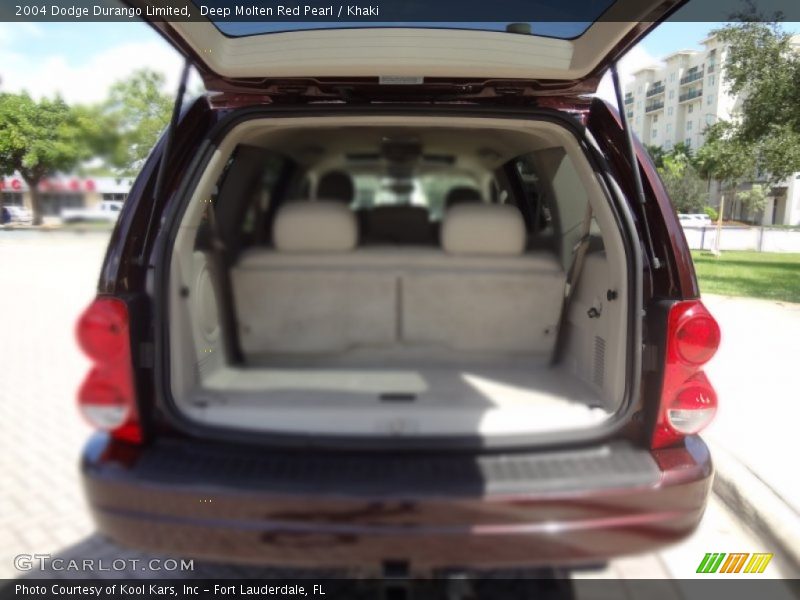 Deep Molten Red Pearl / Khaki 2004 Dodge Durango Limited
