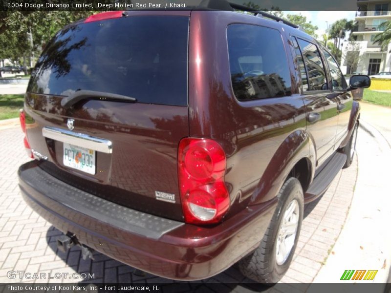 Deep Molten Red Pearl / Khaki 2004 Dodge Durango Limited