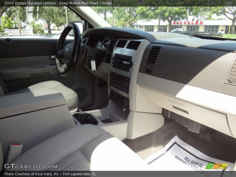 Deep Molten Red Pearl / Khaki 2004 Dodge Durango Limited