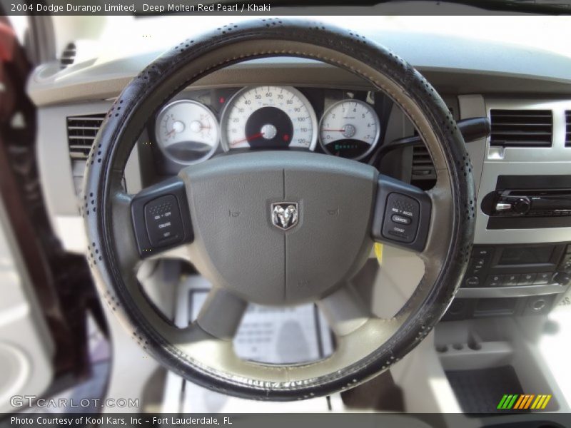 Deep Molten Red Pearl / Khaki 2004 Dodge Durango Limited