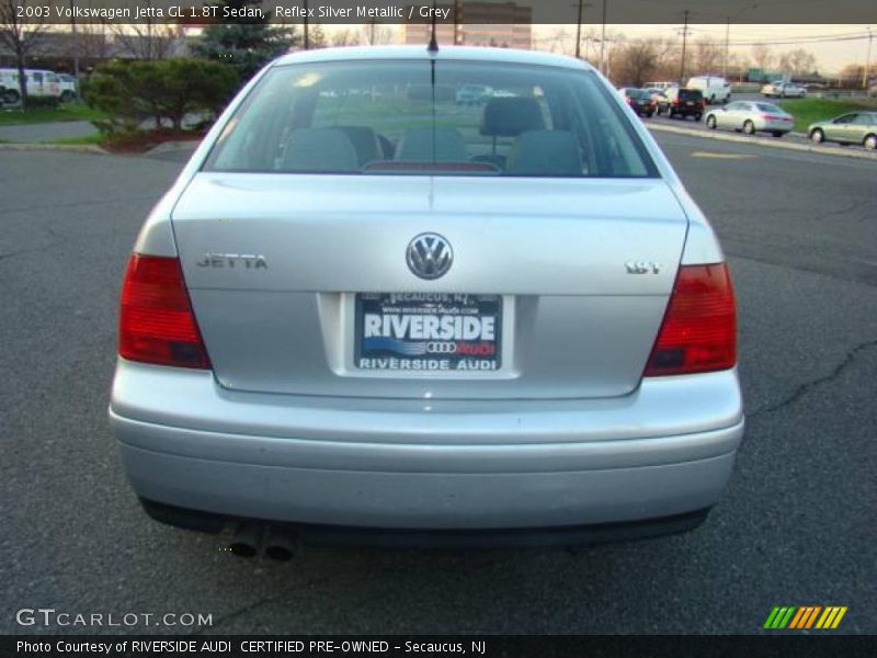 Reflex Silver Metallic / Grey 2003 Volkswagen Jetta GL 1.8T Sedan