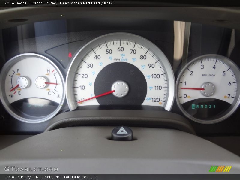 Deep Molten Red Pearl / Khaki 2004 Dodge Durango Limited
