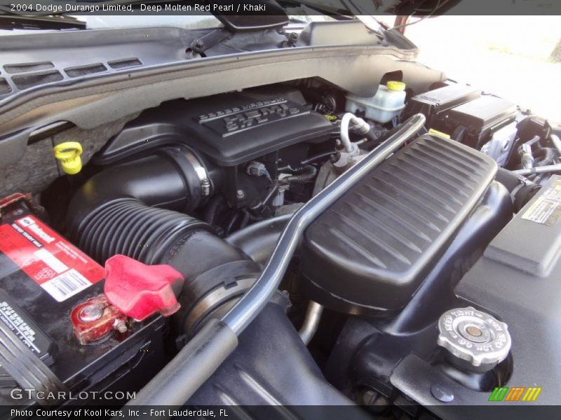 Deep Molten Red Pearl / Khaki 2004 Dodge Durango Limited