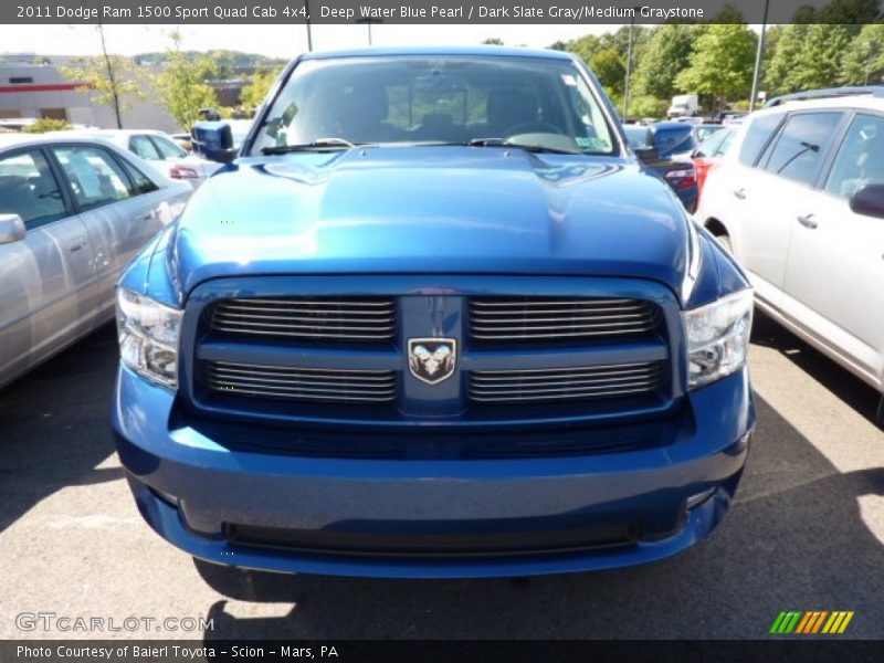 Deep Water Blue Pearl / Dark Slate Gray/Medium Graystone 2011 Dodge Ram 1500 Sport Quad Cab 4x4