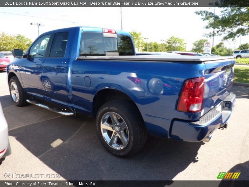 Deep Water Blue Pearl / Dark Slate Gray/Medium Graystone 2011 Dodge Ram 1500 Sport Quad Cab 4x4
