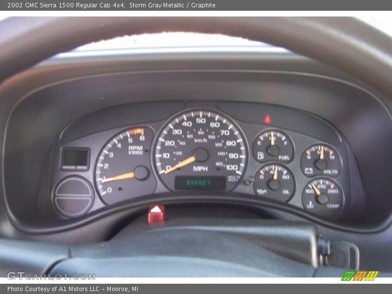 Storm Gray Metallic / Graphite 2002 GMC Sierra 1500 Regular Cab 4x4