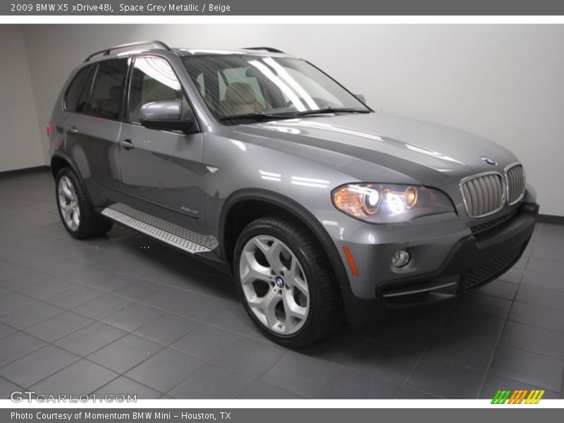 Space Grey Metallic / Beige 2009 BMW X5 xDrive48i