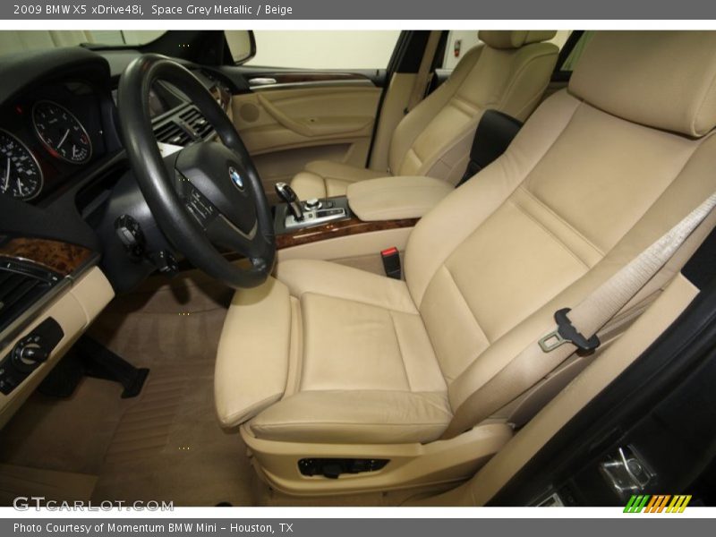 Space Grey Metallic / Beige 2009 BMW X5 xDrive48i