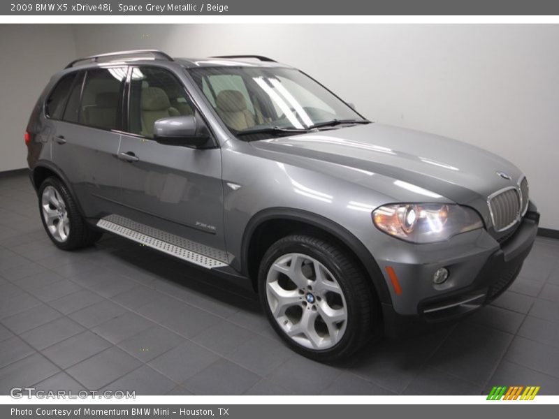 Space Grey Metallic / Beige 2009 BMW X5 xDrive48i