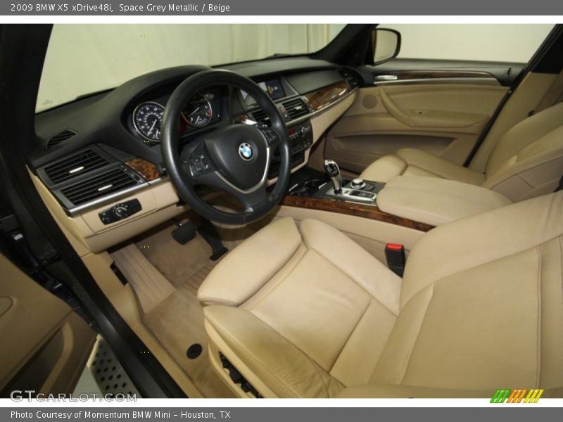Space Grey Metallic / Beige 2009 BMW X5 xDrive48i