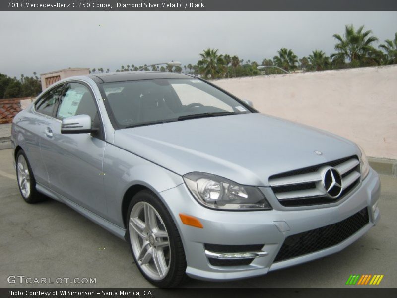 Diamond Silver Metallic / Black 2013 Mercedes-Benz C 250 Coupe