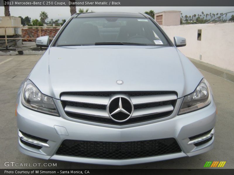 Diamond Silver Metallic / Black 2013 Mercedes-Benz C 250 Coupe