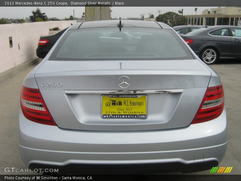 Diamond Silver Metallic / Black 2013 Mercedes-Benz C 250 Coupe