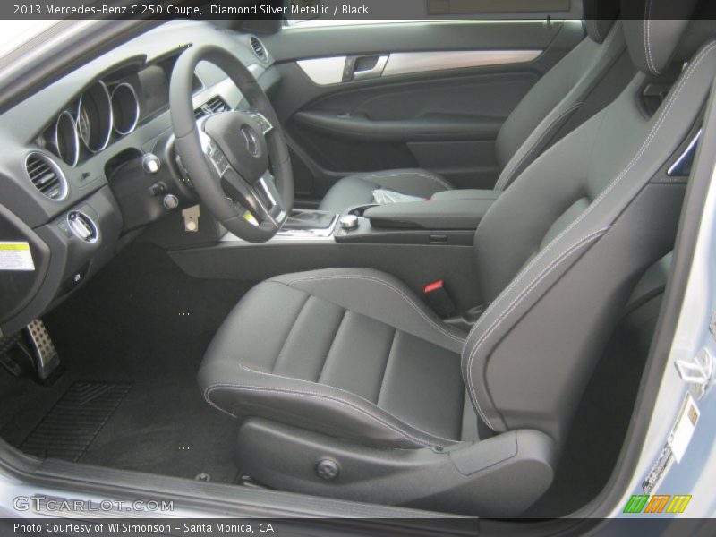 Diamond Silver Metallic / Black 2013 Mercedes-Benz C 250 Coupe