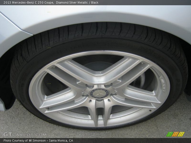 Diamond Silver Metallic / Black 2013 Mercedes-Benz C 250 Coupe