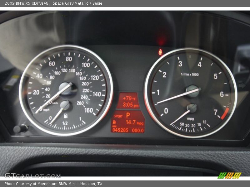 Space Grey Metallic / Beige 2009 BMW X5 xDrive48i