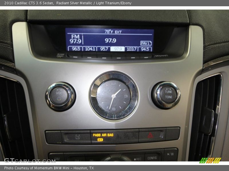 Radiant Silver Metallic / Light Titanium/Ebony 2010 Cadillac CTS 3.6 Sedan