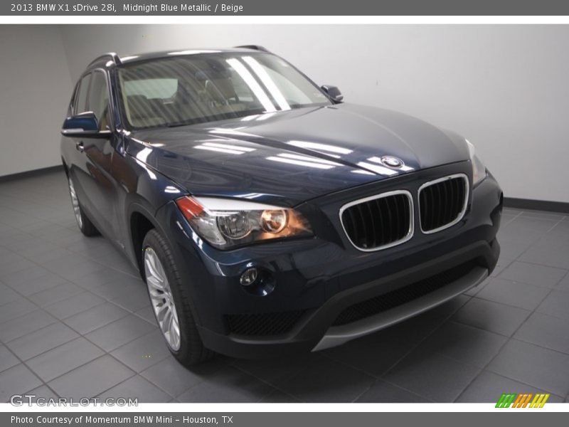 Midnight Blue Metallic / Beige 2013 BMW X1 sDrive 28i