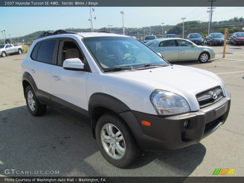 Nordic White / Beige 2007 Hyundai Tucson SE 4WD