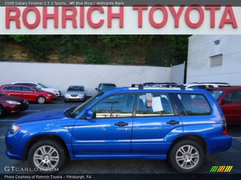 WR Blue Mica / Anthracite Black 2008 Subaru Forester 2.5 X Sports