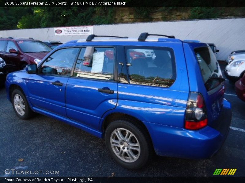 WR Blue Mica / Anthracite Black 2008 Subaru Forester 2.5 X Sports