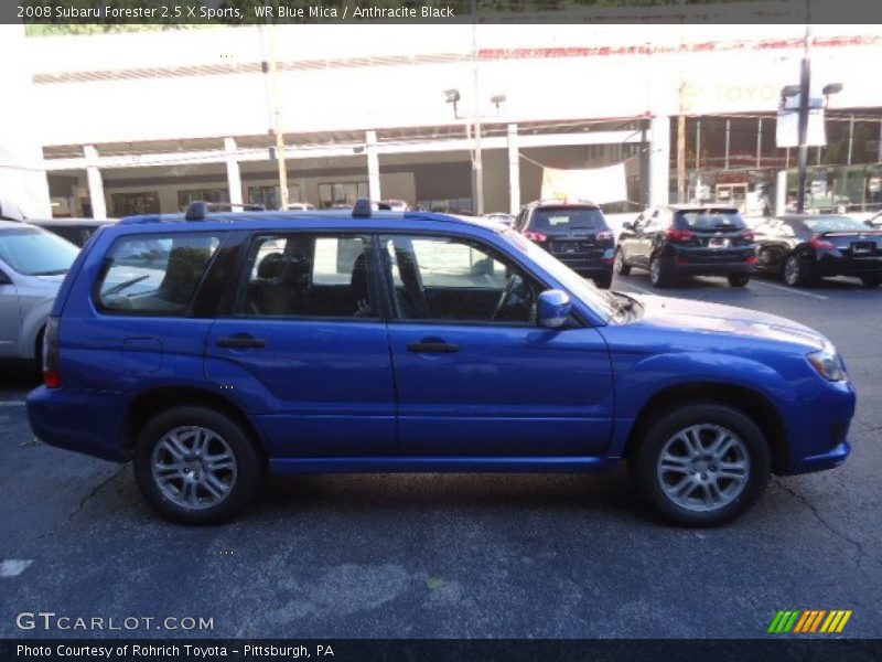 WR Blue Mica / Anthracite Black 2008 Subaru Forester 2.5 X Sports