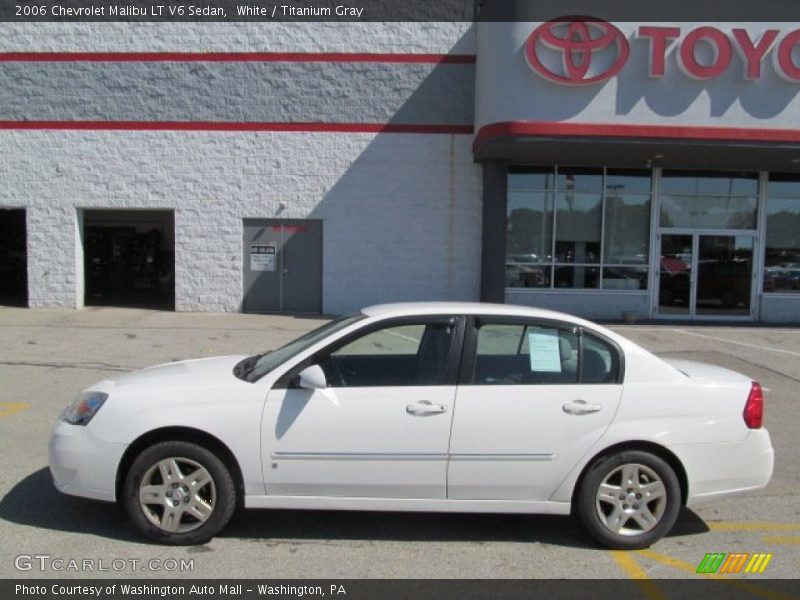 White / Titanium Gray 2006 Chevrolet Malibu LT V6 Sedan
