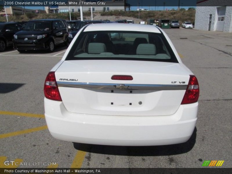 White / Titanium Gray 2006 Chevrolet Malibu LT V6 Sedan