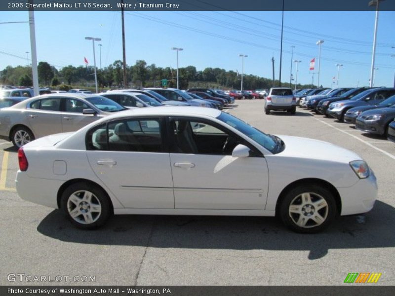 White / Titanium Gray 2006 Chevrolet Malibu LT V6 Sedan