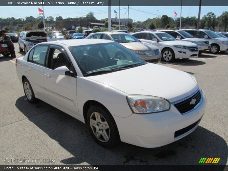 White / Titanium Gray 2006 Chevrolet Malibu LT V6 Sedan