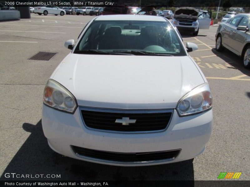 White / Titanium Gray 2006 Chevrolet Malibu LT V6 Sedan