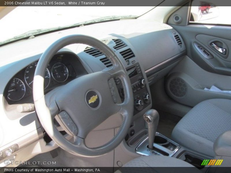 White / Titanium Gray 2006 Chevrolet Malibu LT V6 Sedan