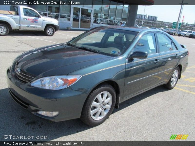 Aspen Green Pearl / Taupe 2004 Toyota Camry XLE