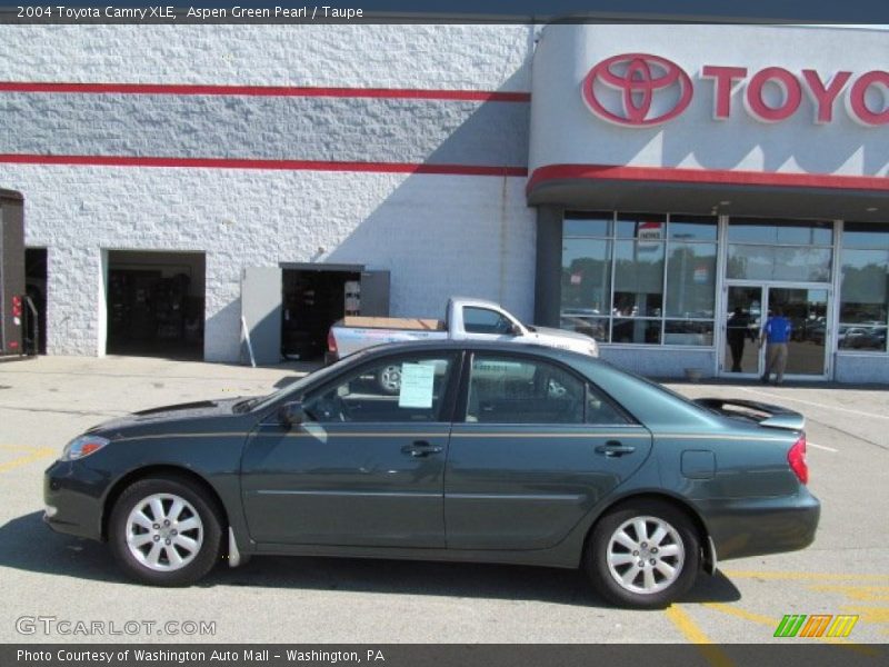 Aspen Green Pearl / Taupe 2004 Toyota Camry XLE